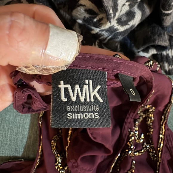 Twik Deep Purple Embellished Top - Picture 6 of 6